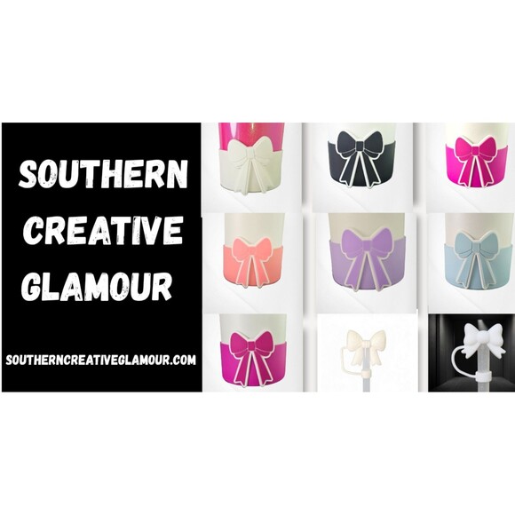 Barbie Pink Jumbo Bow Silicone Tumbler Boot. Fits 30oz-40oz Tumblers. - Picture 2 of 2